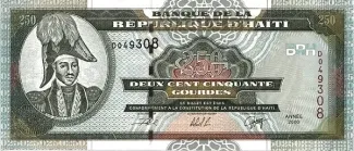 Haiti 250 Gourdes, 2000-2003 obverse