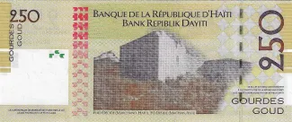 Haiti 250 Gourdes, 2004-2019 P-276 reverse