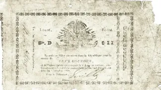 Haiti 2 Gourdes, 1868 obverse