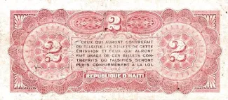 Haiti 2 Gourdes, 1904 P-121 reverse