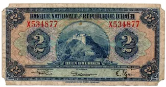 Haiti 2 Gourdes, 1946-1950 obverse