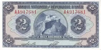 Haiti 2 Gourdes, 1951-1964 obverse