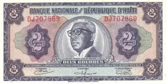 Haiti 2 Gourdes, 1968 obverse