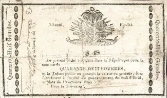 Haiti 48 Gourdes, 1868 obverse