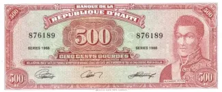 Haiti 500 Gourdes, 1988 obverse