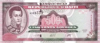 Haiti 500 Gourdes, 2000-2003 obverse