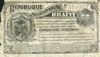 Haiti 50 Centimes, 1888 obverse