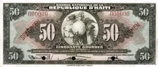 Haiti 50 Gourdes, 1925-1932 obverse