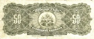 Haiti 50 Gourdes, 1964 reverse