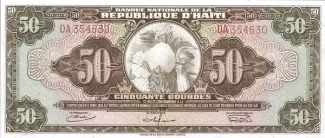Haiti 50 Gourdes, 1967 obverse