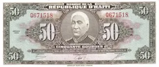 Haiti 50 Gourdes, 1986-1988 obverse