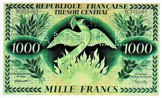 Haute et Basse-Corse, Departments of 1.000 Francs, 1943 image