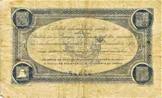 Haute-Garonne, Department of 1 Franc, 1920 reverse