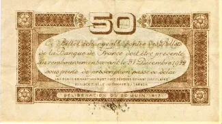Haute-Garonne, Department of 50 Centimes, 1917 reverse