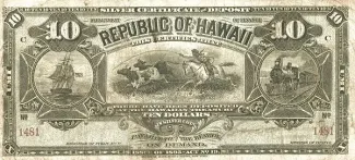 Hawaii 10 Dollars, 1895