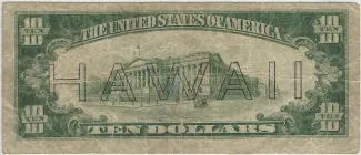 Hawaii 10 Dollars, 1934 reverse
