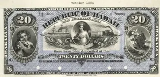 Hawaii 20 Dollars, 1895