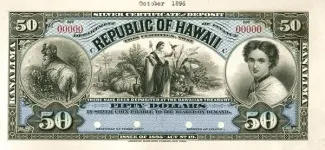 Hawaii 50 Dollars, 1895