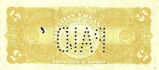 Hawaii 5 Dollars, 1895 reverse