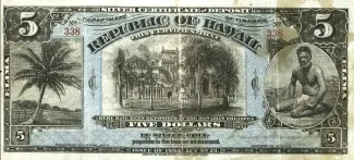 Hawaii 5 Dollars, 1895