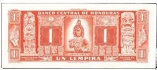 Honduras 1 Lempira, 1961-1965 reverse