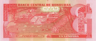 Honduras 1 Lempira, 2012-2022 reverse