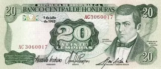 Honduras 20 Lempiras, 1993 image