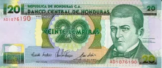 Honduras 20 Lempiras, 1997 image