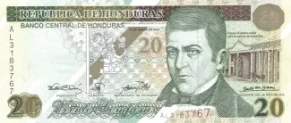 Honduras 20 Lempiras, 2000 P-83 obverse