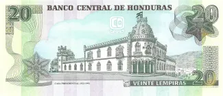 Honduras 20 Lempiras, 2004 reverse