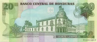 Honduras 20 Lempiras, 2006 reverse