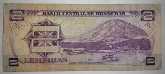 Honduras 2 Lempiras, 1976 P-61 reverse