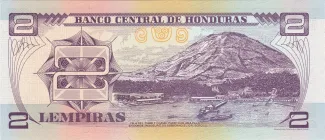 Honduras 2 Lempiras, 1997-2010 reverse