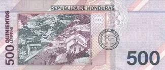 Honduras 500 Lempiras, 2022 reverse