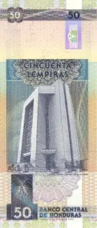 Honduras 50 Lempiras, 1993-1998 reverse