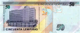 Honduras 50 Lempiras, 2006-2008 reverse