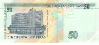 Honduras 50 Lempiras, 2012-2014 reverse