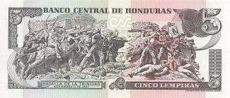 Honduras 5 Lempiras, 2000-2004 reverse