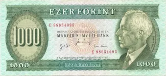 Hungary 1.000 Forint, 1992-1996 obverse