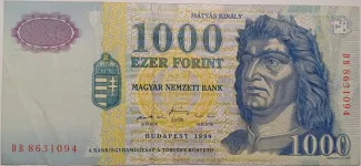 Hungary 1.000 Forint, 1998-1999 obverse