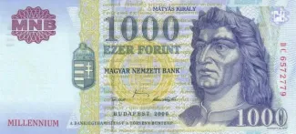 Hungary 1,000 Forint, 2000 P-185 obverse