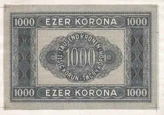 Hungary 1,000 Koron, 1919 P-39 reverse