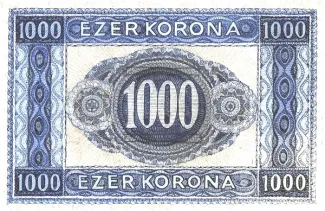 Hungary 1,000 Koron, 1919 P-53 reverse