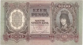 Hungary 1.000 Pengő, 1943 obverse