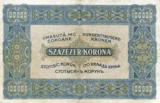 Hungary 100.000 Korona, 1923 reverse