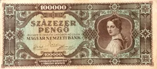 Hungary 100.000 Pengő, 1945 obverse