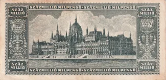 Hungary 100.000.000 Milpengő, 1946 reverse