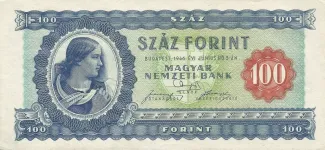 Hungary 100 Forint, 1946 obverse