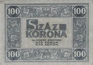 Hungary 100 Koron, 1919 P-39 reverse