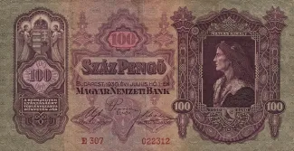 Hungary 100 Pengő, 1930 obverse